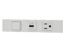 ###β神保電器 配線器具【KAG-3581PW】ピュアホワイト NKシリーズ 家具・機器用 3路+USBコンセント+接地コンセントセット 受注生産