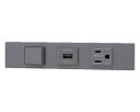 ###β神保電器 配線器具【KAG-3582SG】ソリッドグレー NKシリーズ 家具・機器用 3路+USBコンセント+接地コンセントセット 受注生産