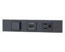 ###β神保電器 配線器具【KAG-3583SB】ソフトブラック NKシリーズ 家具・機器用 3路+USBコンセント+接地コンセントセット 受注生産