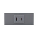 ###β神保電器 配線器具【KAG-1701SG】ソリッドグレー NKシリーズ 家具・機器用 コンセントセット (シボ加工品) 受注生産