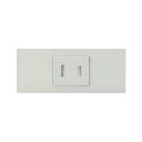 ###β神保電器 配線器具【KAG-1706PW】ピュアホワイト NKシリーズ 家具・機器用 扉付コンセントセット (シボ加工品) 受注生産