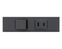 ###β神保電器 配線器具【KAG-2711SB】ソフトブラック NKシリーズ 家具・機器用 3路スイッチ+コンセントセット (シボ加工品) 受注生産