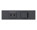 ###β神保電器 配線器具【KAG-2714SB】ソフトブラック NKシリーズ 家具・機器用 コンセント+3路スイッチセット (シボ加工品) 受注生産