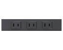 ###β神保電器 配線器具【KAG-3702SB】ソフトブラック NKシリーズ 家具・機器用 コンセントセット 3口 (シボ加工品) 受注生産