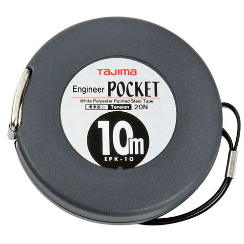 ∀タジマ/TAJIMA 【EPK-10BL】エンジニヤポケット 幅10mm 長さ10m 張力20N 鋼製巻尺 (4975364012517)