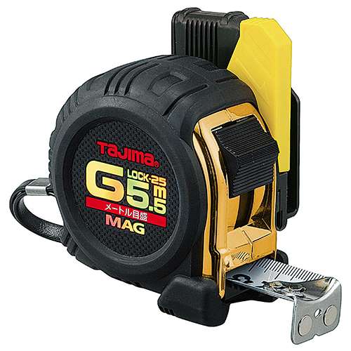 ∀タジマ/TAJIMA 【RSFGLM25-55BL】回転セフコンべGロックマグ爪25 5.5m メートル目盛 磁石付爪仕様 一般測定用コンベックス (4975364122377)