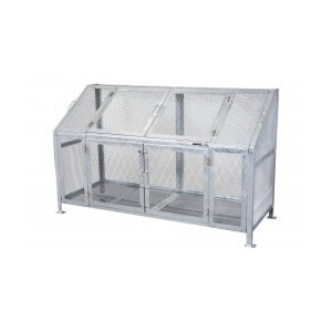 ●u.グリーンライフ/GREEN LIFE【KDB-1800N】メッシュゴミ収集庫 シルバー