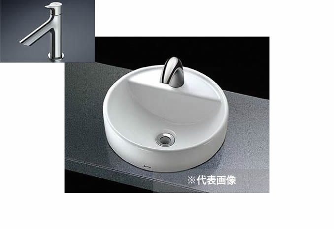 ###TOTO カウンター式手洗器 セット品番【L652C+TLS01101J】ベッセル式 立水栓 壁排水金具(Pトラップ)