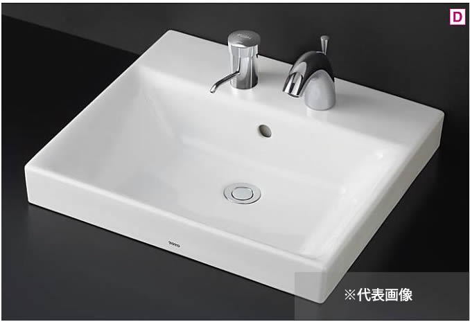●TOTO カウンター式洗面器【LS722CM#NW1】(洗面器のみ) ホワイト ベッセル式〔GE〕