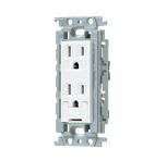 パナソニック 配線金具【WTF113248W】ホワイト コスモシリーズワイド21 埋込アースターミナル付接地ダブルコンセント(絶縁枠付)