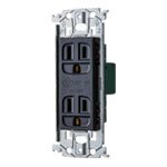 パナソニック 配線器具【WTL13123B】SO-STYLE 埋込接地ダブルコンセント 金属枠付 ブラック