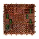 ####u.ミヅシマ工業 【402-2020】ブラシマットL 本体 ブラウン(ブラシはグリーン) 300×300mm