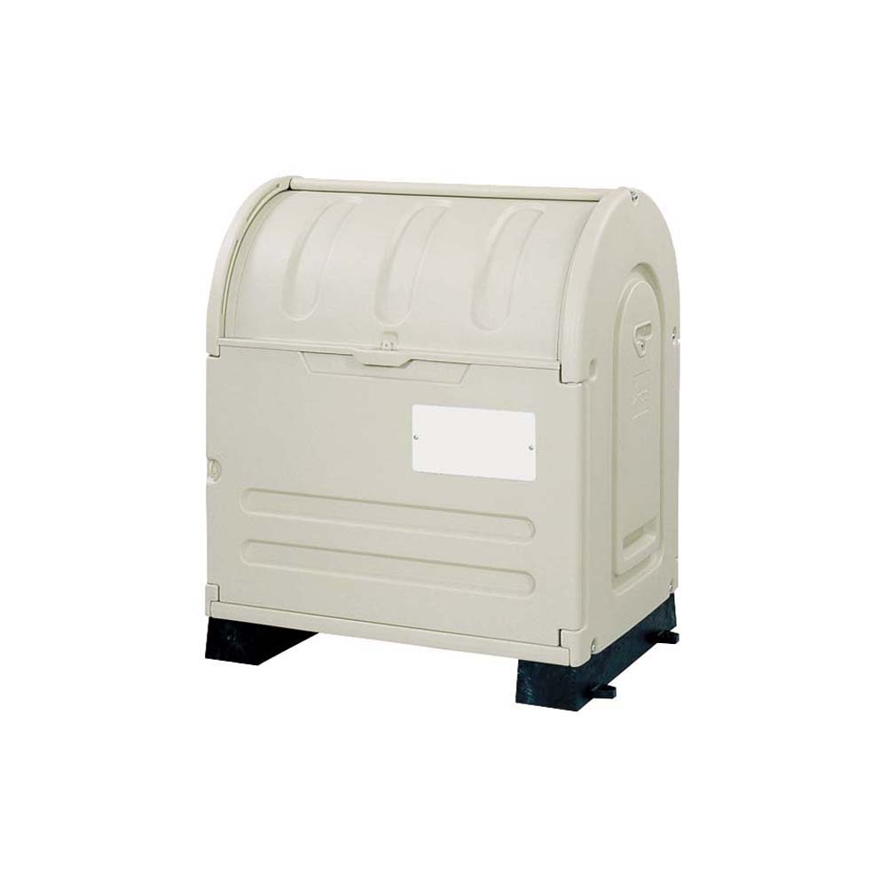 ▲●u.ミヅシマ工業 【203-0211】ステーションボックス #500B ウォームグレー 約500L 固定台付 受注生産