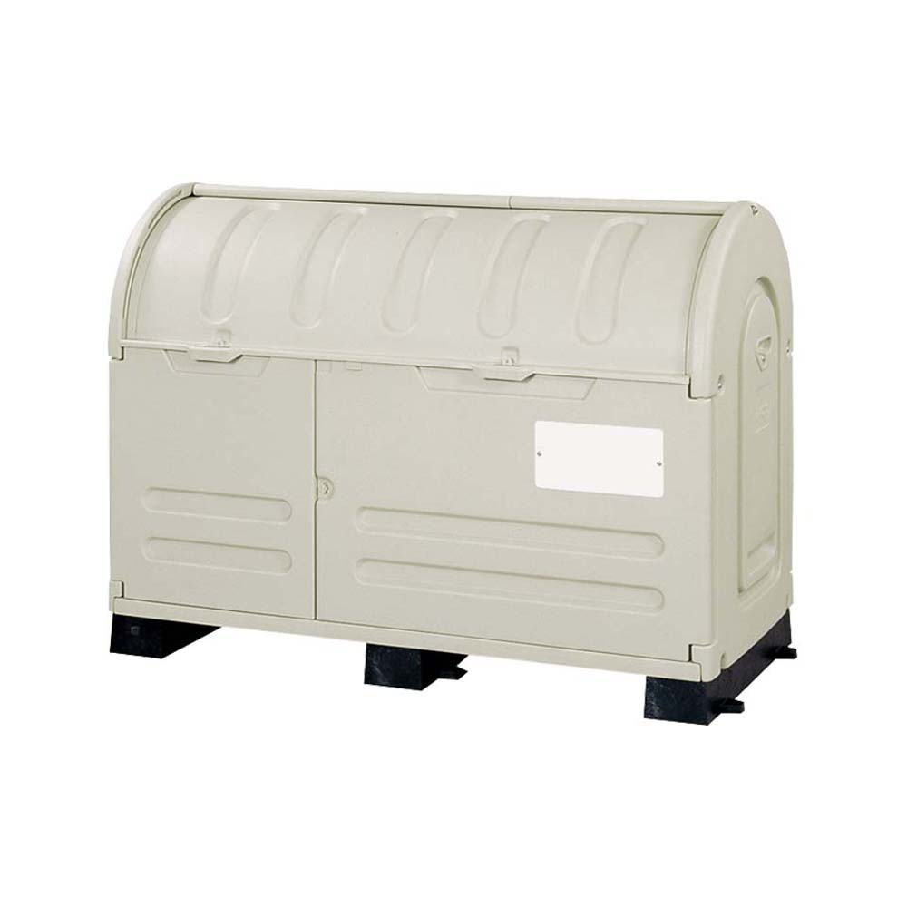 ▲●u.ミヅシマ工業 【203-0221】ステーションボックス #800B ウォームグレー 約800L 固定台付 受注生産