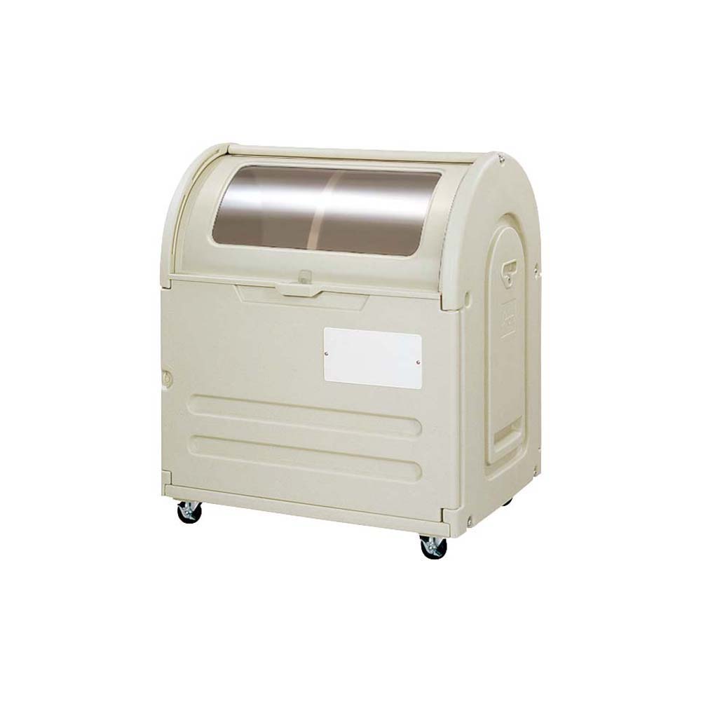 ▲●u.ミヅシマ工業 【203-0260】ステーションボックス 透明 #500C ウォームグレー 約500L キャスター付 ..