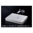 ###TOTO セット品番【LS915#NW1+TLP02305JA】ホワイト カウンター式洗面器 ベッセル式 台付シングル混合水栓(エコシングル) 壁排水金具...