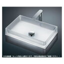 ###TOTO セット品番【MR710+TLE25SM1A】カウンター式洗面器 ベッセル式 クリスタルボウル 台付自動水栓 アクアオート 壁排水金具(Pトラップ...