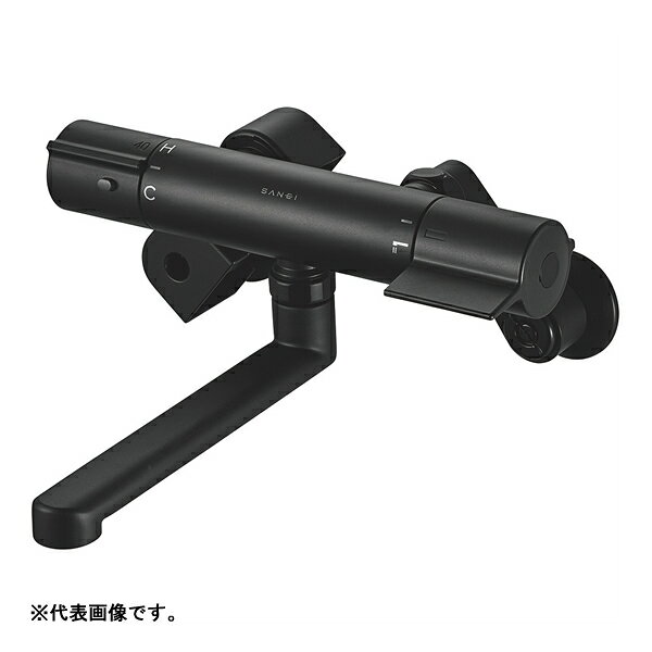 三栄水栓/SANEI 水栓金具【K18CK-MDP】サーモ混合栓 マットブラック 寒冷地用 受注生産〔FA〕