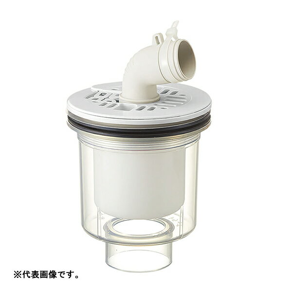 三栄水栓/SANEI 【H5554W-50】洗濯機排水トラップ ホワイト VP・VUパイプ兼用〔FA〕