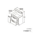 ###TOTO 【LDSFB090BDACN2】洗面化粧台 ハイクラス オクターブ 3Wayキャビネット 左側回避+体重計収納あり カウンター高さ800 間口900 一般地 受注約1週〔GA〕(4)