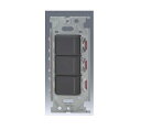 ###β神保電器 配線器具【NKRW3002SB】NKシリーズ 埋込リモコンスイッチセット トリプル ソフトブラック 受注生産