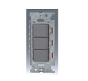 ###β神保電器 配線器具【NKRW3004SG】NKシリーズ 埋込リモコンスイッチセット トリプル ソリッドグレー 受注生産
