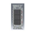 ###β神保電器 配線器具【NKRW3004SB】NKシリーズ 埋込リモコンスイッチセット トリプル ソフトブラック 受注生産