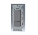 ###β神保電器 配線器具【NKRW3005SG】NKシリーズ 埋込リモコンスイッチセット トリプル ソリッドグレー 受注生産