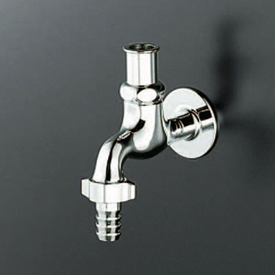 KVK 水栓金具【K4QZ】キー式カップリング付横水栓(寒冷地用)〔GA〕