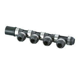 オンダ製作所【WH1-JA07】JA型 回転ヘッダー IN HIVP20×OUT13A 共用 接続口数(HIVP20：1) (樹脂管13A：6)〔IE〕