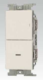 β神保電器 配線器具【NWS02047PW】1連2個用(片切＋片切チェック用スイッチ低ワット用)(PW色) 組み合わ..