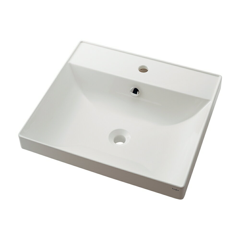 ###カクダイ【493-182】角型洗面器 1ホール〔GB〕