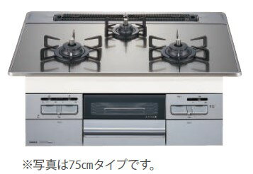 ###♪ノーリツ ビルトインコンロFami オートタイプ シルバーミラーガラストップ 60cmタイプ レンジフード連動タイプ 3口