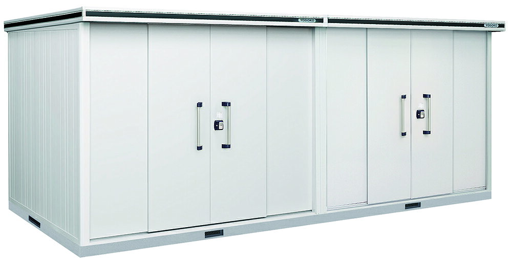 ####u.ヨド物置/ヨドコウ【LMD-5825HW CB】カシミヤベージュ エルモ 中・大型物置 一般型 引き分け戸 背高Hタイプ 受注生産 関東限定