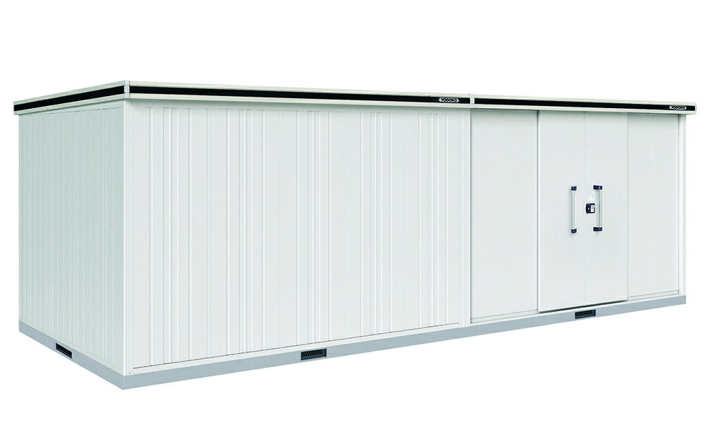 ●u.ヨド物置/ヨドコウ【LMDS-7229HR CB】カシミヤベージュ エルモ 中・大型物置 積雪型 引き分け戸 背高Hタイプ 受注生産(4)