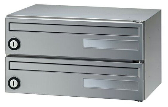 ●u.田島メタルワーク【F1001-2(シリンダー錠)】花がすみ 集合住宅用 郵便受箱 屋内・前入前出 省スペー..