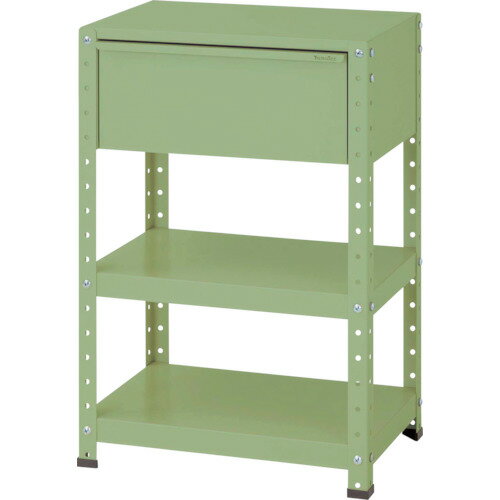 ●u.ヤマキン/山金工業【W6-D-G】スペシャルワゴン 固定式 W600×D400×H900 グリーン 組立式