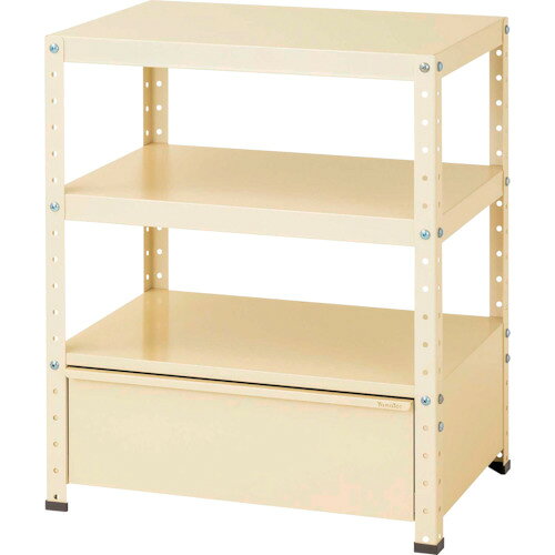 ####u.ヤマキン/山金工業【W7-BD-IV】スペシャルワゴン 固定式 W750×D500×H900 アイボリー 組立式