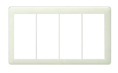 β神保電器 配線器具【WJP-4】J・WIDEシリーズ スイッチプレート 4連用