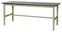 ####u.ヤマキン/山金工業【SWRA-660-GG】ワークテーブル 300シリーズ 高さ調整タイプ H600〜H900 塩ビシート天板 グリーン 組立式