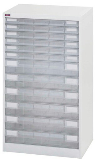 ####u.ヤマキン/山金工業【A3PY-112N】アレンジャー A3判プラスチック引出し 1列 深型6段・浅型6段 完成品