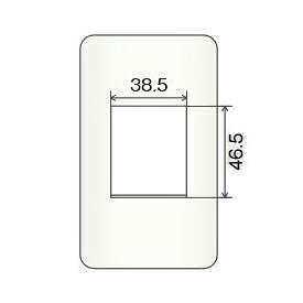 β神保電器 配線金具【HBP-LUPW】ニューマイルドビー ホームエレガンスプレート 1連用 L形コンセント用