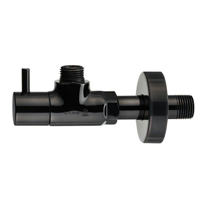 三栄水栓/SANEI【V2261-X2-D-13】止水栓本体 (共用形) グロスブラック〔FA〕