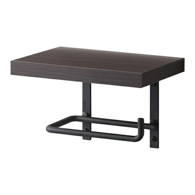 π三栄水栓/SANEI アクセサリー【W2107-D】(ブラック) アイアンペーパーホルダー棚付 ビス付〔FA〕