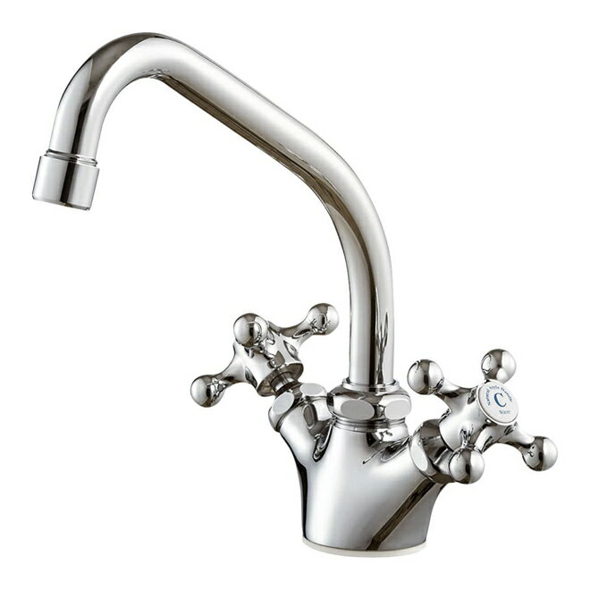 π三栄水栓/SANEI 混合水栓【K811YK-13】ツーバルブワンホール混合栓 寒冷地〔FA〕