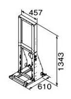 リンナイ ガス給湯器 部材【UOP-A32W2-STD】(23-4587) 2台前後連結スタンド〔GH〕