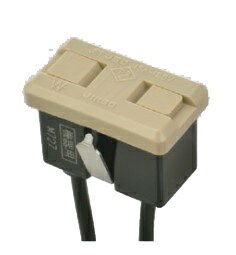 β神保電器 配線金具【1377】扉付はめ込コンセント 2極 15A-125V
