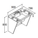 ###INAX/LIXIL 洗面化粧台【DCXO-908J1T2EE2(P)】ドゥケア・カウンター ハイグレード 自動水栓 一般地 ゆプラス 壁排水 間口900...