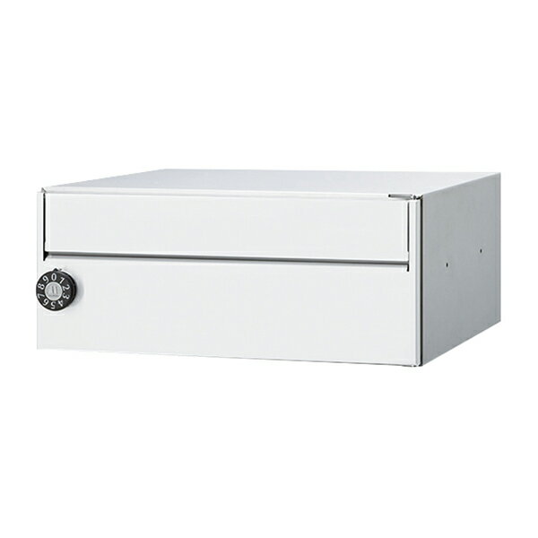 ●u.田島メタルワーク 【MX-20eW(myナンバー錠)】ホワイト 集合タイプ郵便受 防雨仕様 前入前出 ヨコ開き扉 大型郵便対応