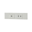 ###β神保電器 配線器具【KAG-2620】NKシリーズ 家具・機器用 USBコンセント(Type-C)+コンセントセット(ピュアホワイト) 受注生産